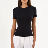 Moa Jersey Crew Neck Tee - Black