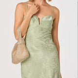 ASTR The Label Tyla Satin Bias-Cut Maxi Dress