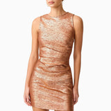 Elliatt Rhian Fitted Mini Dress in Rust