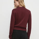 The Long Sleeve Whitney Top in Vino