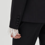 Third Form Nocturne Lace Trim Blazer