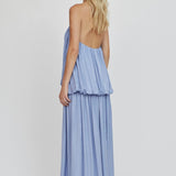 THIRD FORM Dreamt Halter Maxi Dress in Lapis