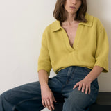 Secular Short Sleeve Henley Sweater