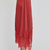 Third Form Visions Lace Hankerchief Skirt in Crimson