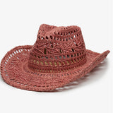 Wyeth Rocky Raffia Straw Hat in Rose