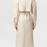 Naked Wardrobe Vegan Leather Trench Coat