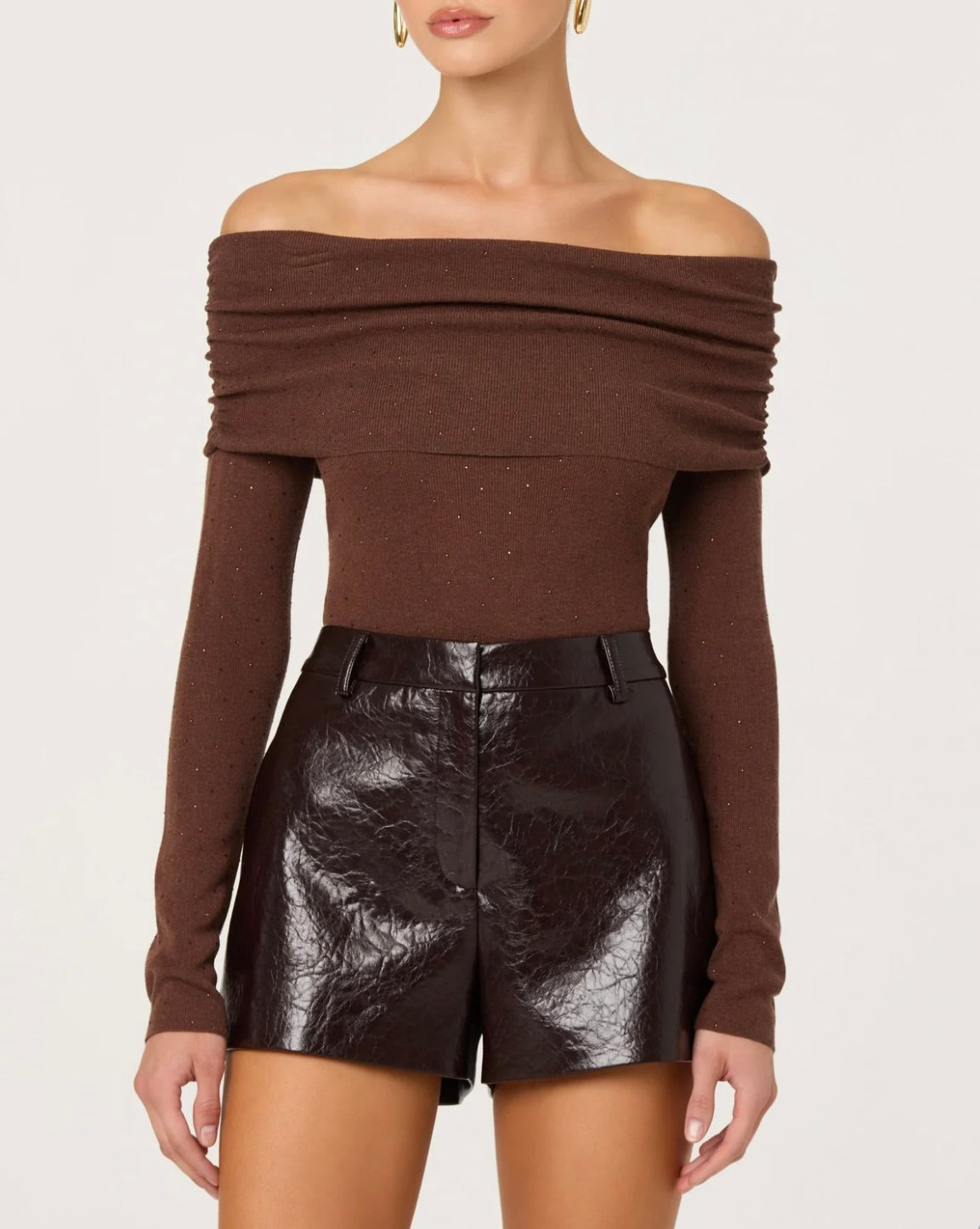 ASTR The Label Wynn Velvet Shorts