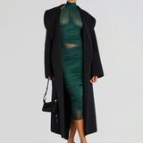 SEROYA Mavis Wool Coat in Black