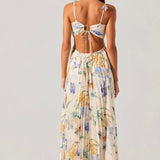 Emese Floral Pleated Maxi Dress