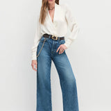 Favorite Daughter Masha Super High Rise Wide Leg in Dillon