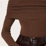 ASTR The Label Kylin Off Shoulder Rhinestone Sweater