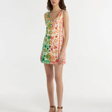 SALONI Alba C Dress in Sunrise Border