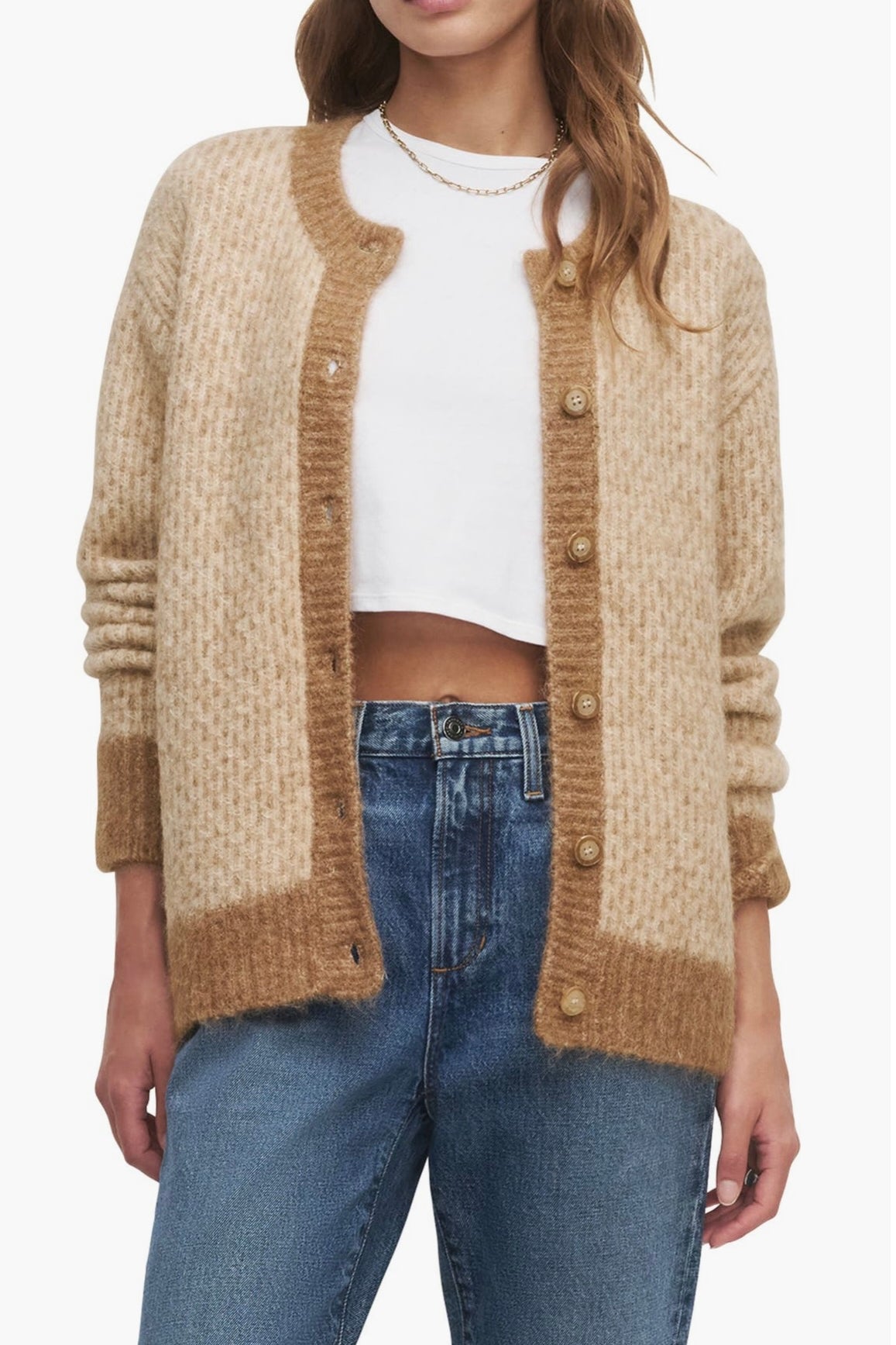 Favorite Daughter The Rio Cardigan in Wheat