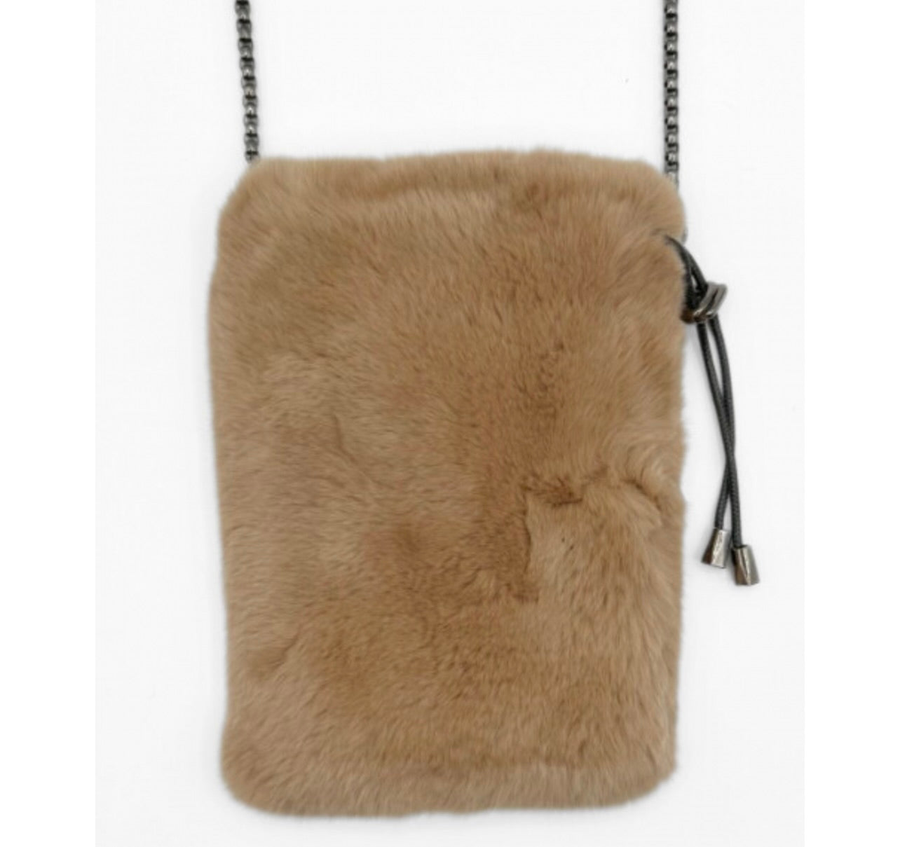 Genuine Rex Rabbit Mobile Crossbody Bag