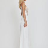 THIRD FORM Inhale Panel Slip Dressi in Opal