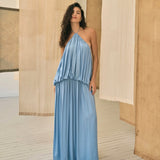 THIRD FORM Dreamt Halter Maxi Dress in Lapis