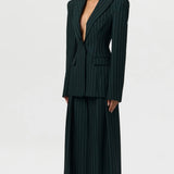 Naked Wardrobe Suiting Pinstripe Wide-Leg Pants