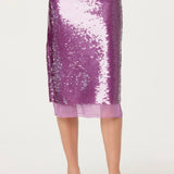 ASTR The Label Shirin Sequin Pencil Skirt