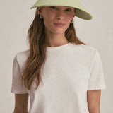 Favorite Daughter Visor with Embroidered Logo in Light Sage