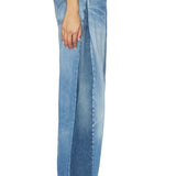 aligrace Two Toned Barrel Jeans in Medium Dark Wash