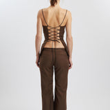 Mother of All Deep V Knitted Braids Top