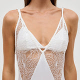 THIRD FORM Inhale Panel Slip Dressi in Opal