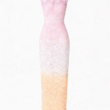 Elliatt Lumira Sequin Lace Gown in Pink Ombre