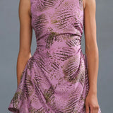Amur Waverlyn Ruched Mini Dress in Cellular Bloom