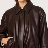 ASTR The Label Raevin Faux Leather Bomber Jacket