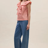 Marietta Crinkle Top in Sorbet
