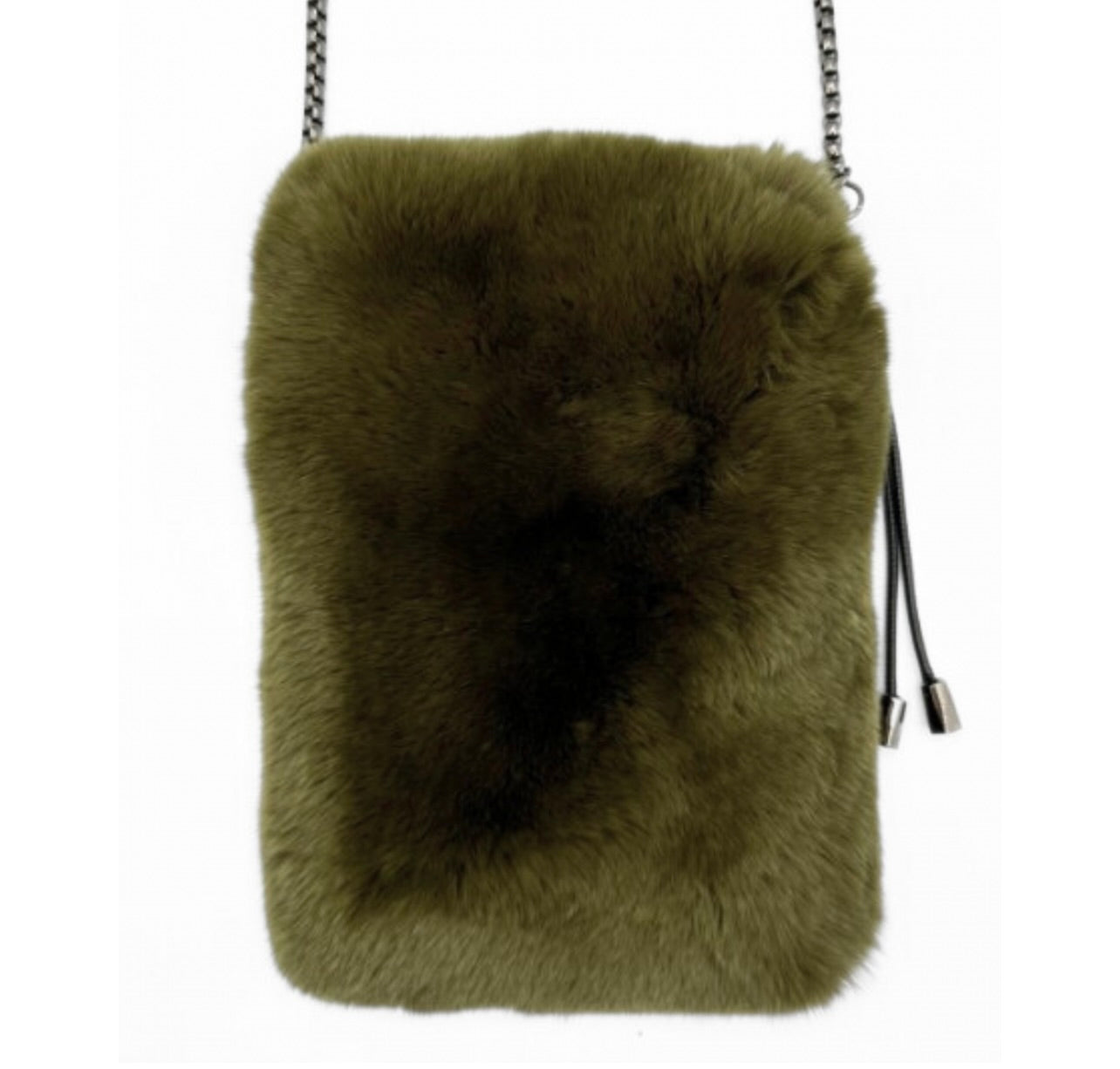Genuine Rex Rabbit Mobile Crossbody Bag
