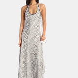 Kate Barton Chrome Polka Dot Mesh Handkerchief Dress