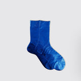 One Ribbed Laminated Metallic Socks