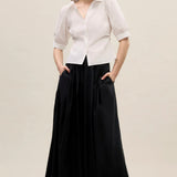 Isla Poplin Shirt in Milk