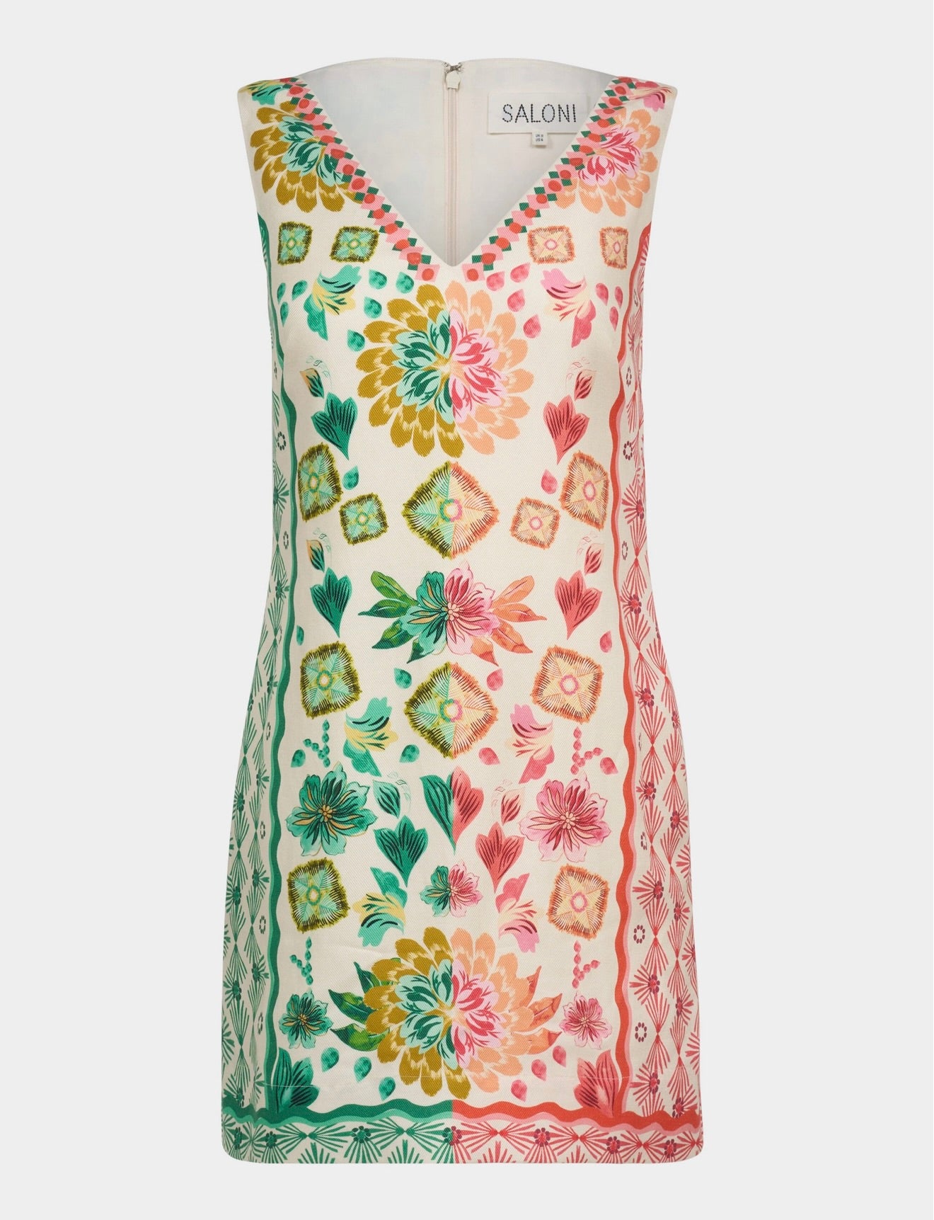 SALONI Alba C Dress in Sunrise Border