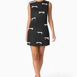 Ursula Rose Bow Shift Dress in Black