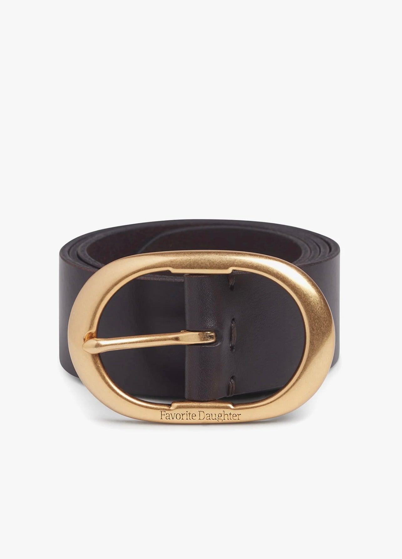 The Jean Belt in Brown Antique Brass