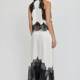 THIRD FORM Visions Lace Top in Ivory & Black