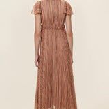 Celeste Striped Pleated Dress