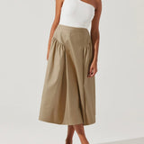 Laila Ruched Detail Midi Skirt