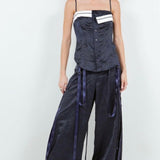 Satin Crinkle Tank Top