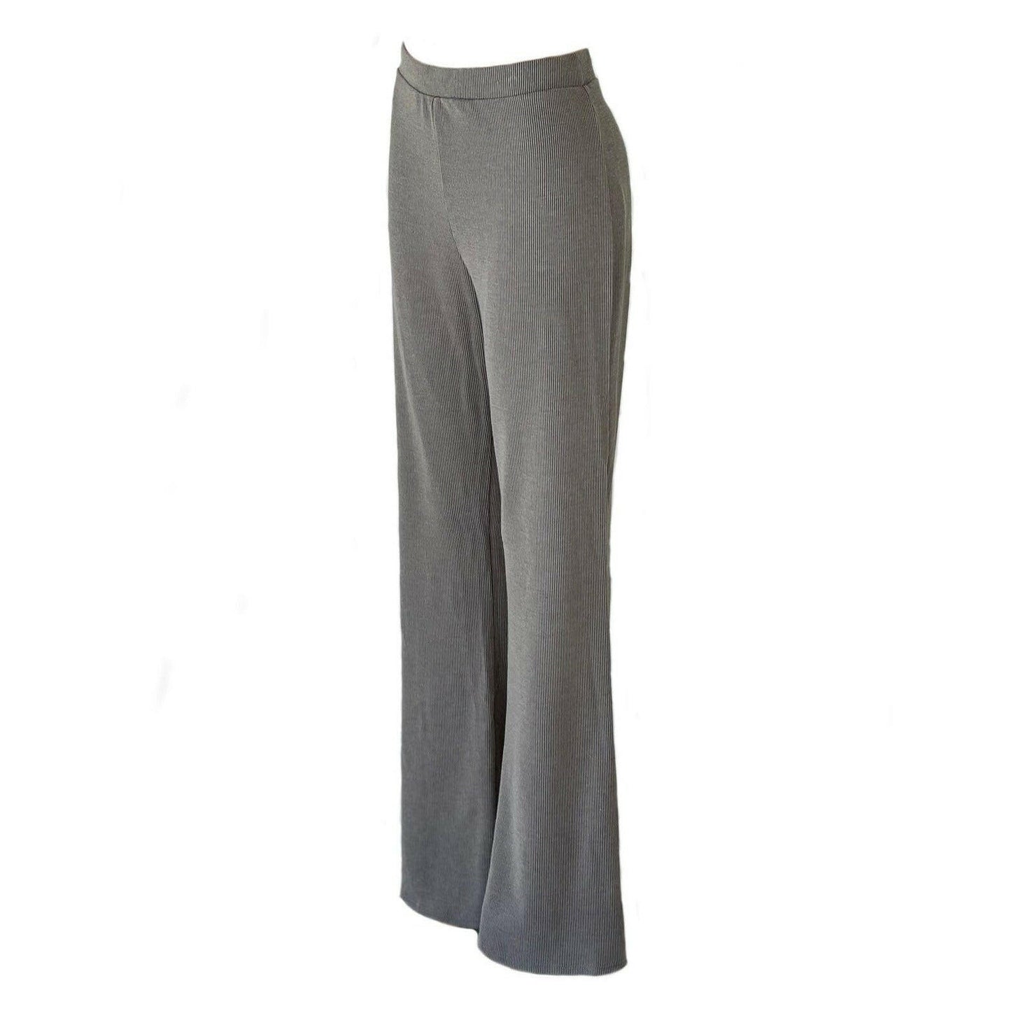 Basic Essentials Ribbed Flare Pants in Cloud Grey