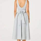 ASTR The Label Vinya Plaid Bow-Back Midi Dress