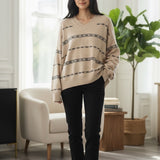 Colorush Pomelo Embroidered V Neck Sweater