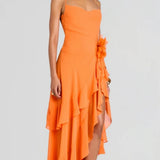 Retrofête Samara Silk Chiffon Dress in Arianzo