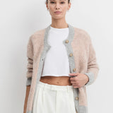 Favorite Daughter The Rio Cardigan in Rose Dust Light Grey