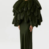 Naked Wardrobe Faux Foxtail Cropped Jacket