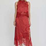 THIRD FORM Visions Lace Top in Crimson