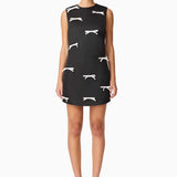 Ursula Rose Bow Shift Dress in Black