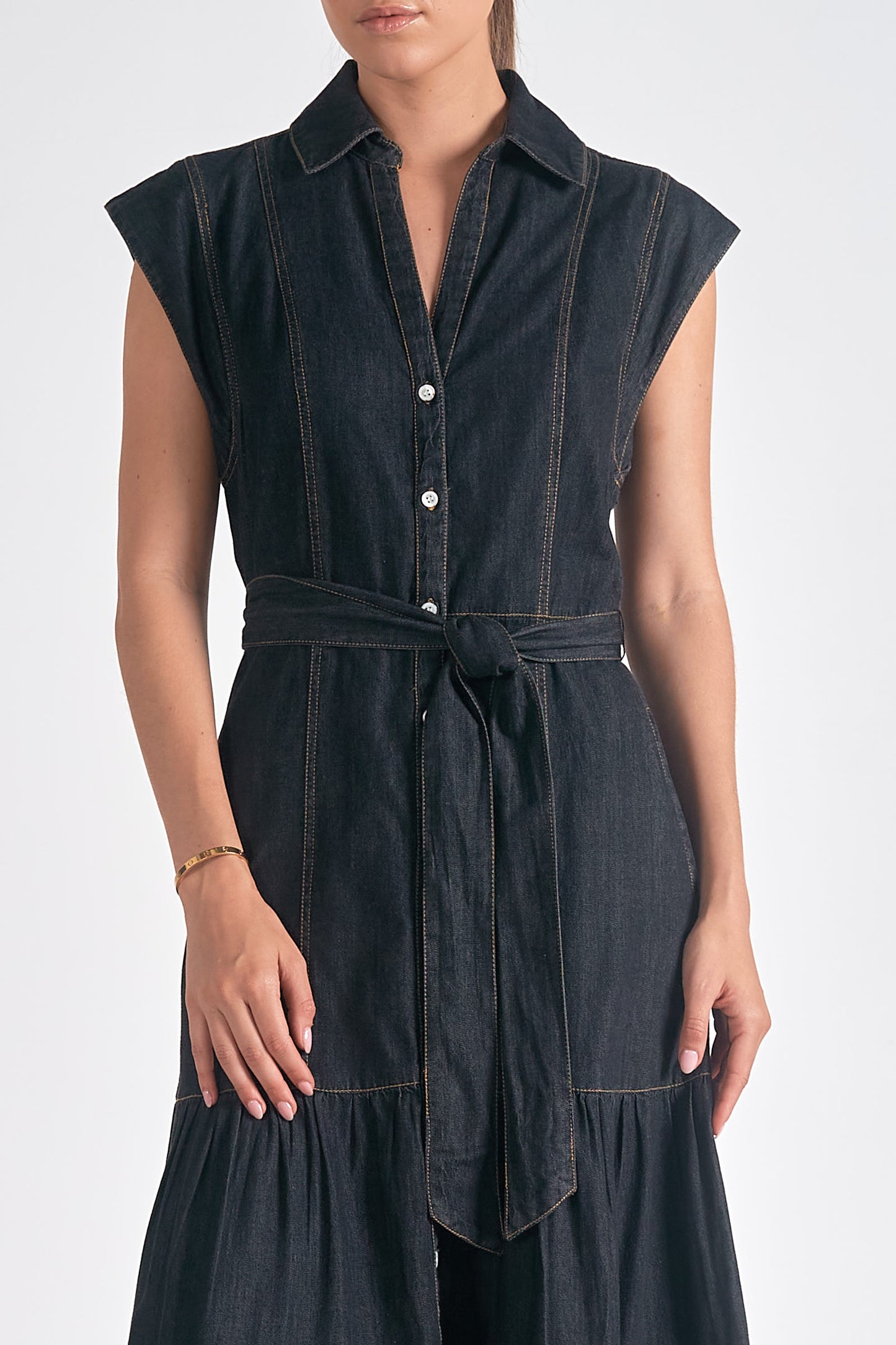 Daria Midi Denim Dress